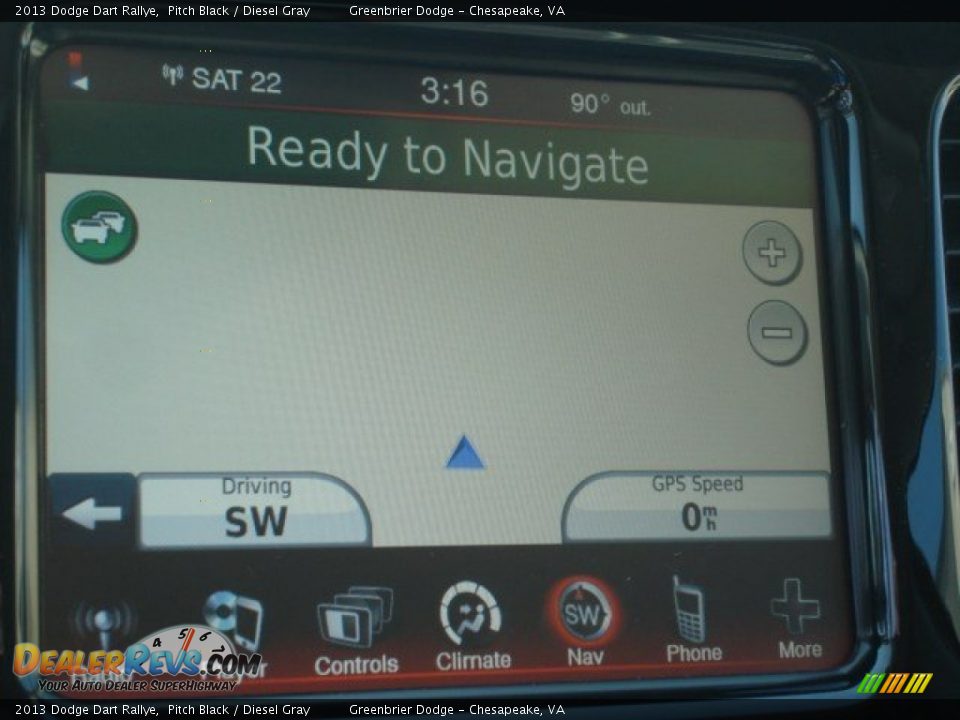 2013 Dodge Dart Rallye Pitch Black / Diesel Gray Photo #11