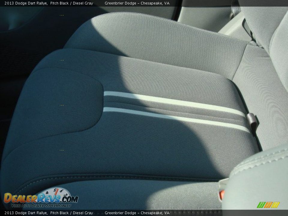 2013 Dodge Dart Rallye Pitch Black / Diesel Gray Photo #15