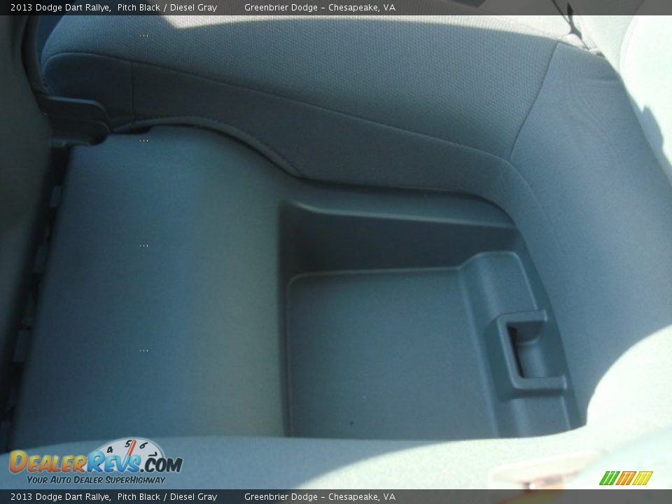 2013 Dodge Dart Rallye Pitch Black / Diesel Gray Photo #16