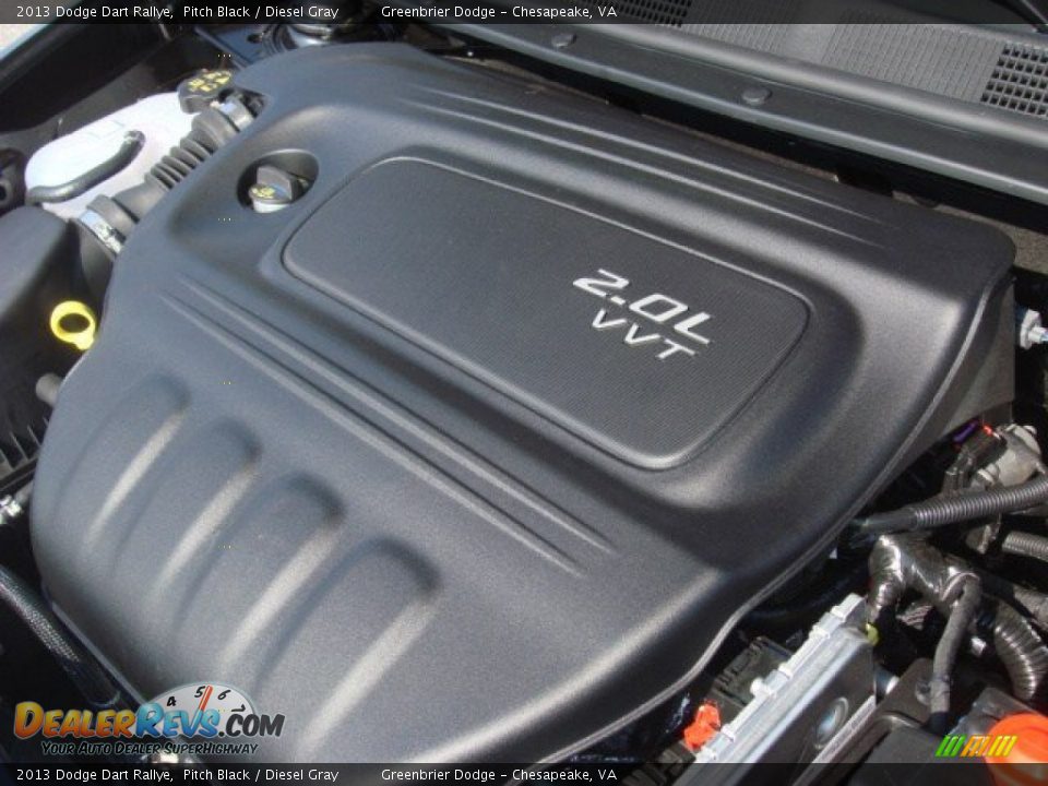 2013 Dodge Dart Rallye Pitch Black / Diesel Gray Photo #17