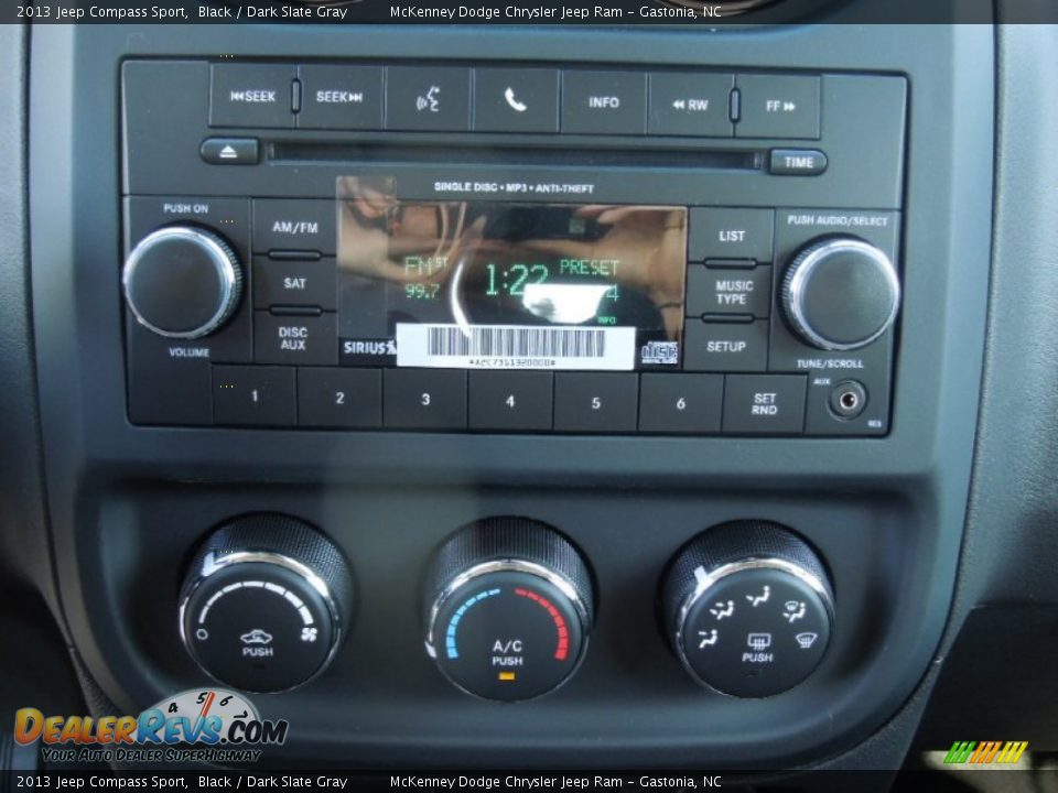 2013 Jeep Compass Sport Black / Dark Slate Gray Photo #12