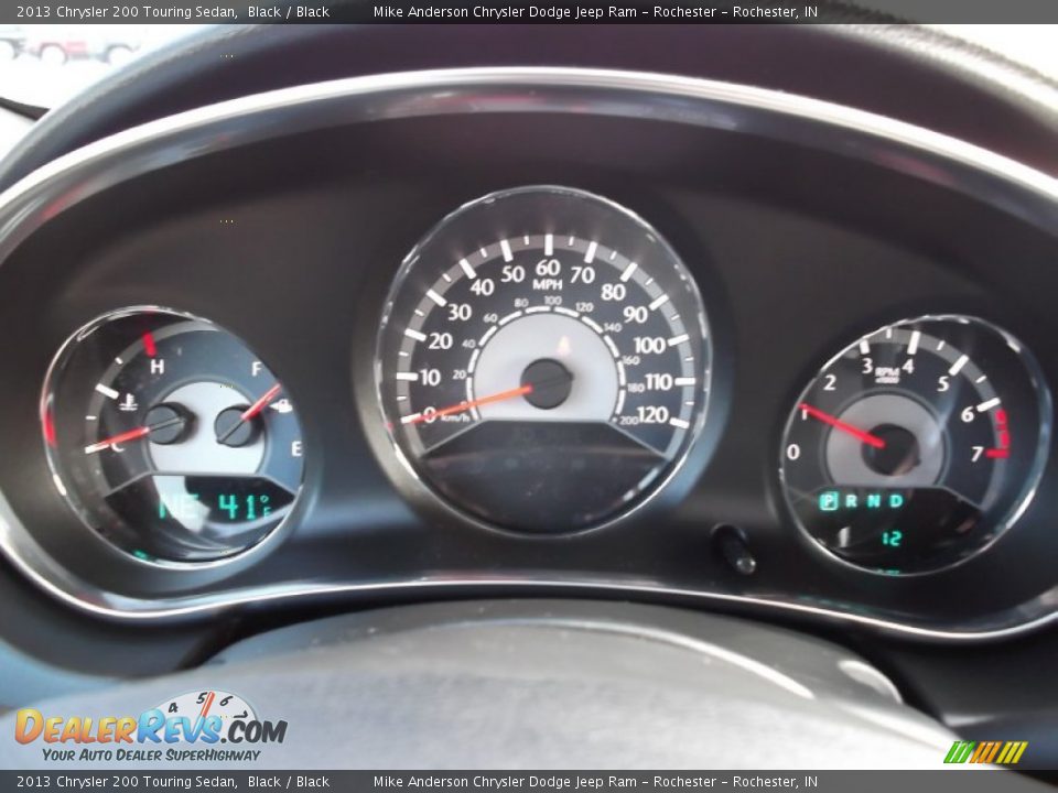 2013 Chrysler 200 Touring Sedan Black / Black Photo #12