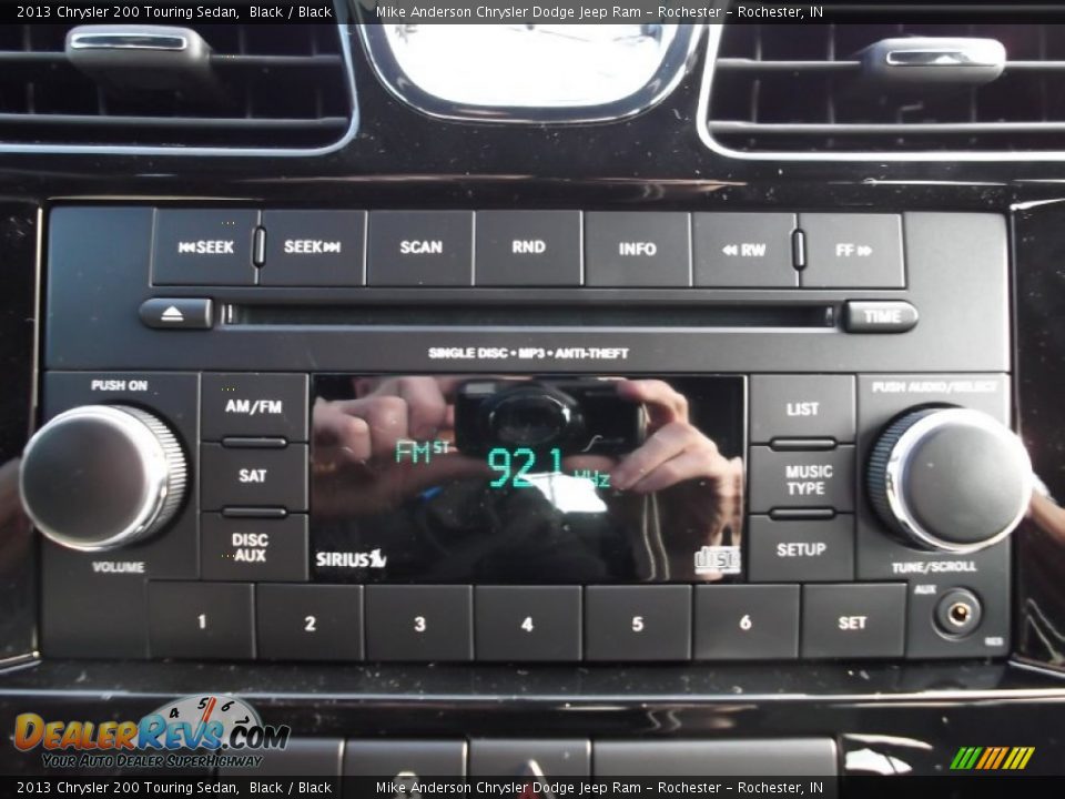 2013 Chrysler 200 Touring Sedan Black / Black Photo #16