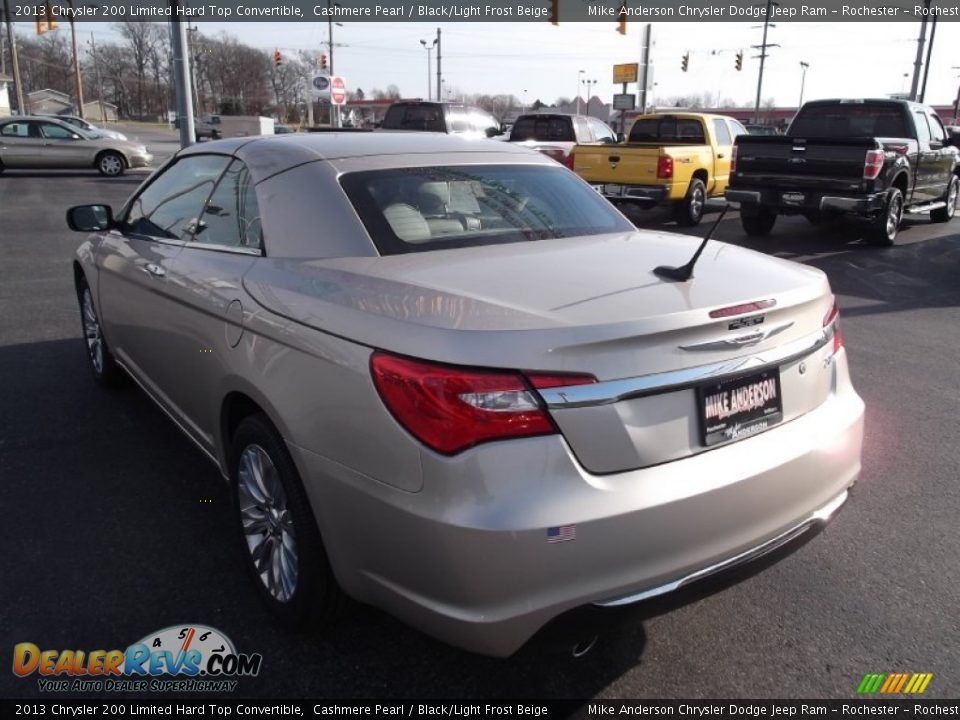 2013 Chrysler 200 Limited Hard Top Convertible Cashmere Pearl / Black/Light Frost Beige Photo #3