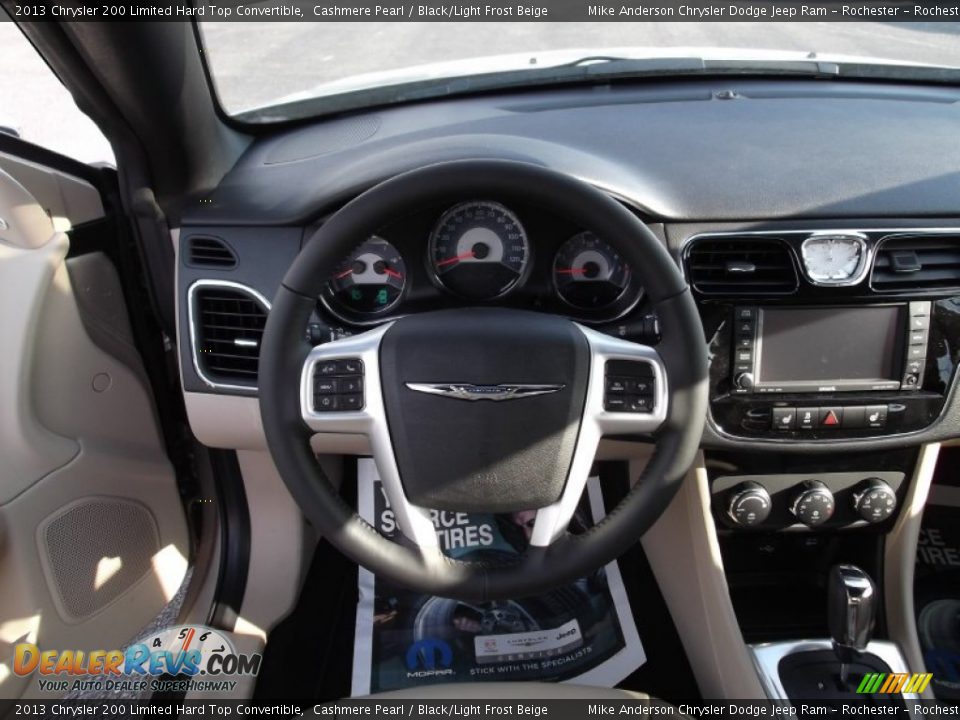2013 Chrysler 200 Limited Hard Top Convertible Cashmere Pearl / Black/Light Frost Beige Photo #4