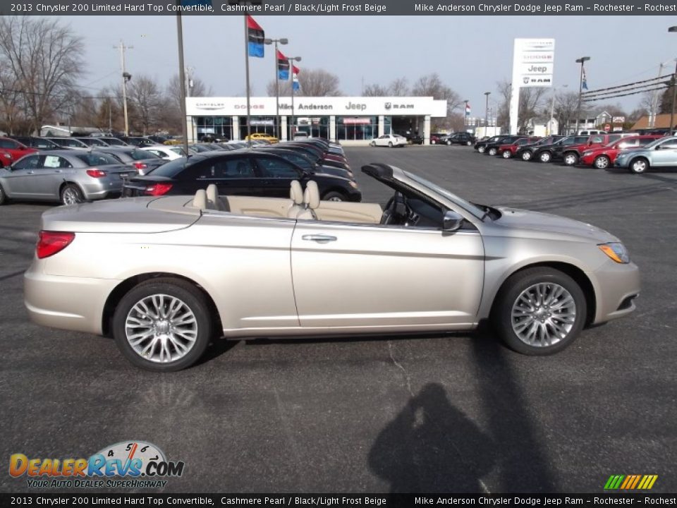2013 Chrysler 200 Limited Hard Top Convertible Cashmere Pearl / Black/Light Frost Beige Photo #9