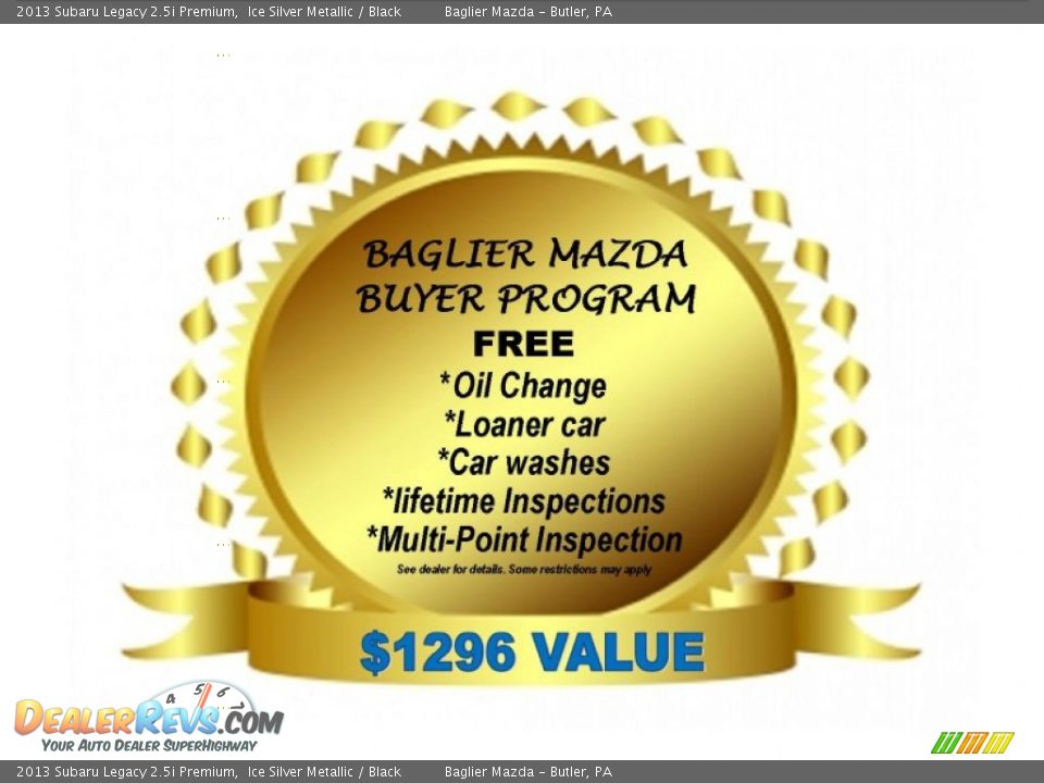 2013 Subaru Legacy 2.5i Premium Ice Silver Metallic / Black Photo #26