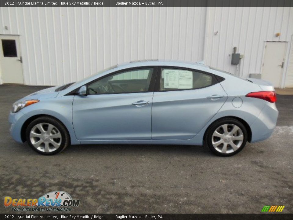 2012 Hyundai Elantra Limited Blue Sky Metallic / Beige Photo #1