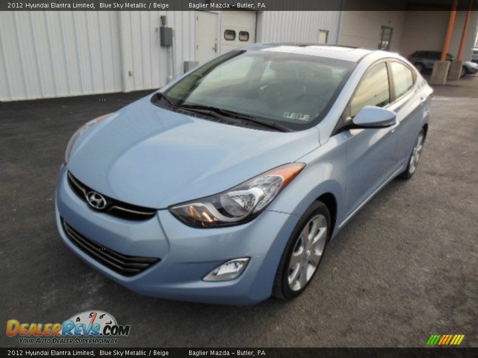 2012 Hyundai Elantra Limited Blue Sky Metallic / Beige Photo #2