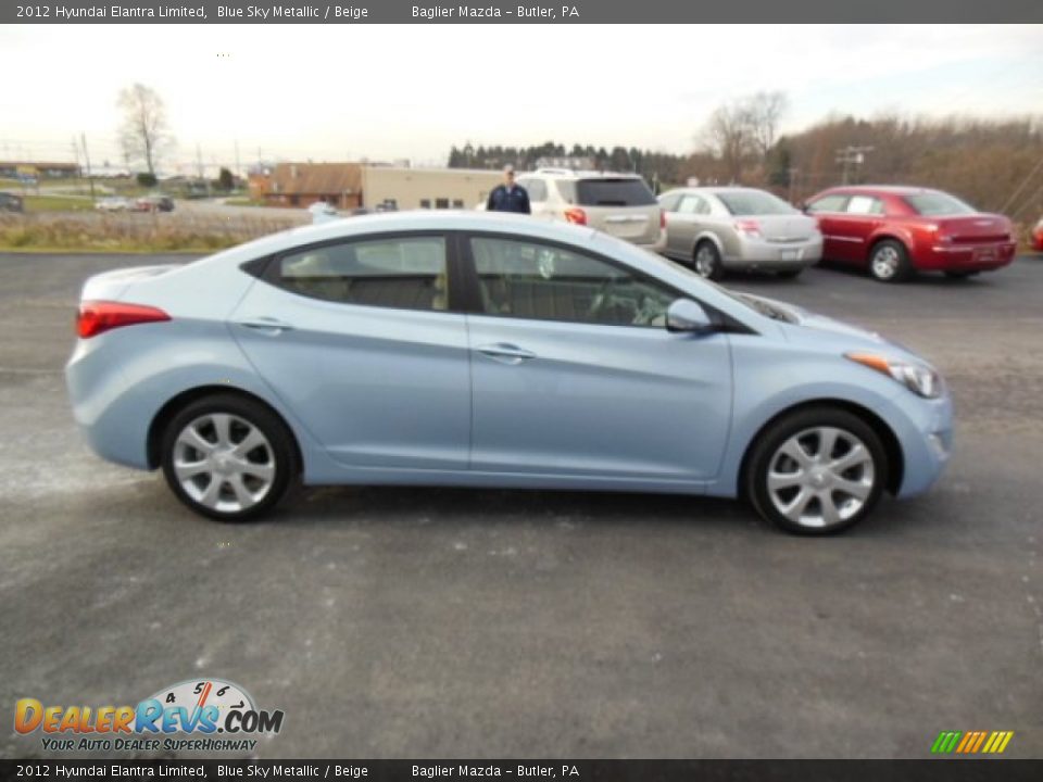 2012 Hyundai Elantra Limited Blue Sky Metallic / Beige Photo #5