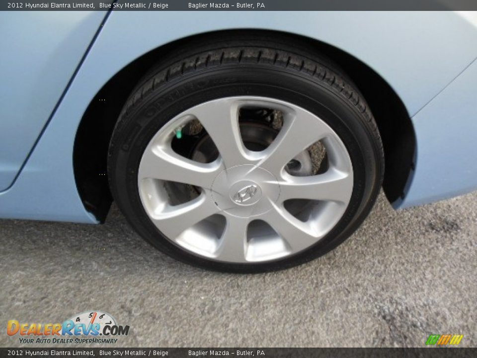 2012 Hyundai Elantra Limited Blue Sky Metallic / Beige Photo #9