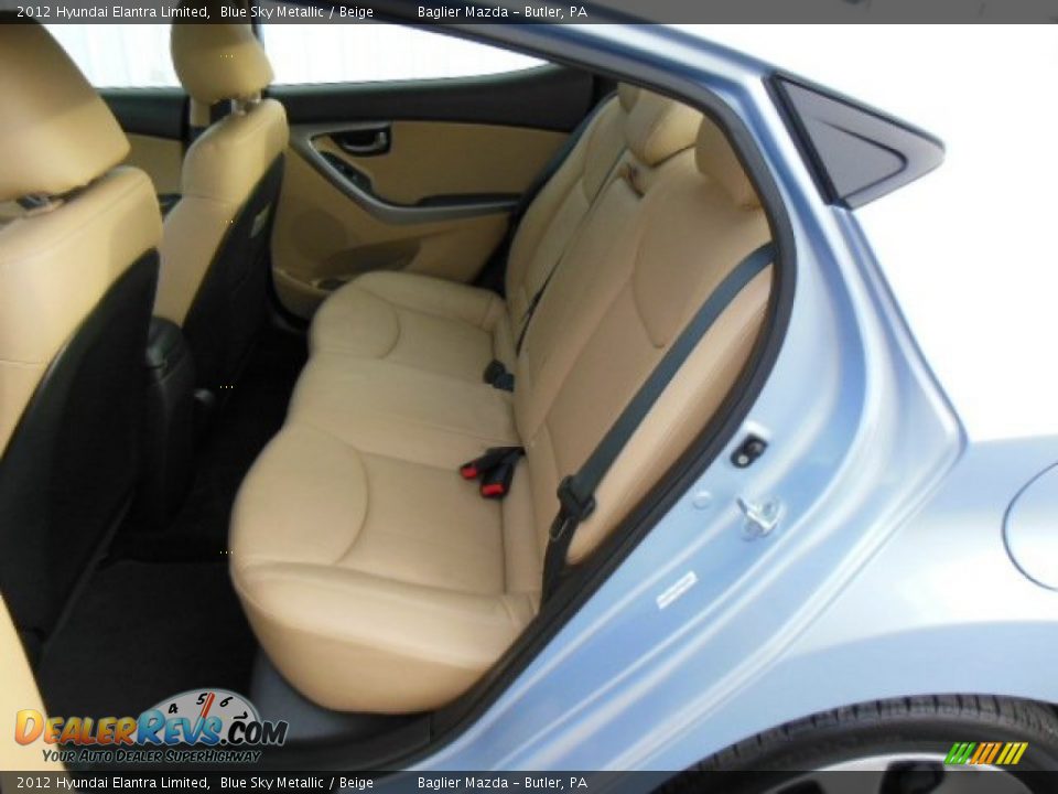 2012 Hyundai Elantra Limited Blue Sky Metallic / Beige Photo #13
