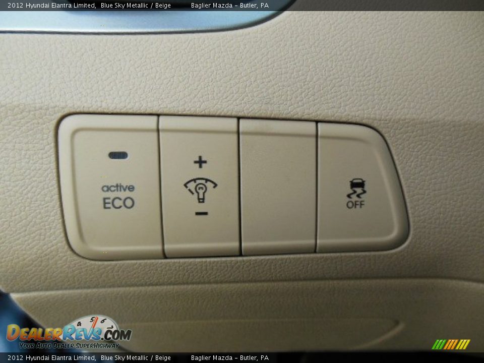 2012 Hyundai Elantra Limited Blue Sky Metallic / Beige Photo #20