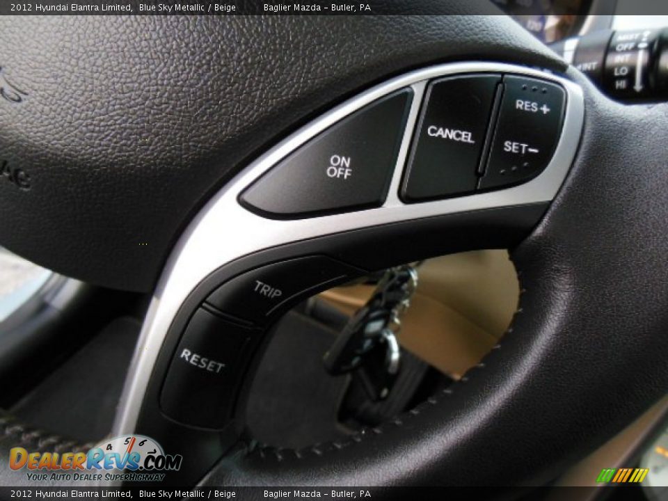 2012 Hyundai Elantra Limited Blue Sky Metallic / Beige Photo #22