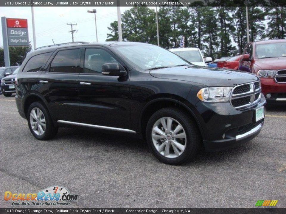 2013 Dodge Durango Crew Brilliant Black Crystal Pearl / Black Photo #4