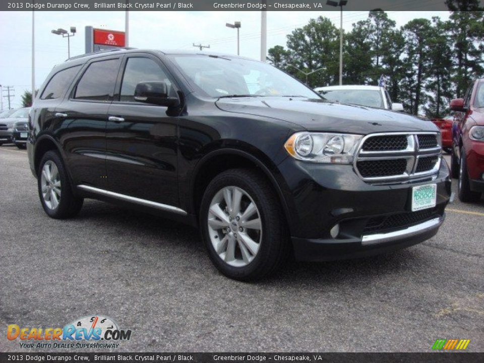 2013 Dodge Durango Crew Brilliant Black Crystal Pearl / Black Photo #5