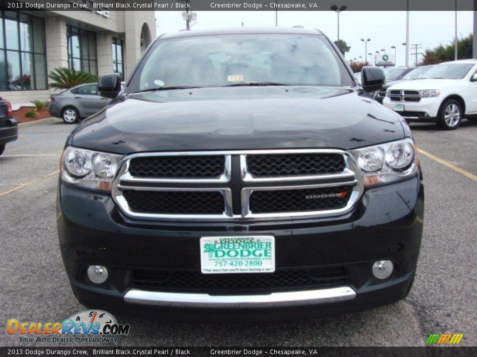 2013 Dodge Durango Crew Brilliant Black Crystal Pearl / Black Photo #6
