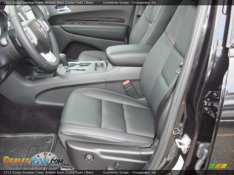 2013 Dodge Durango Crew Brilliant Black Crystal Pearl / Black Photo #7