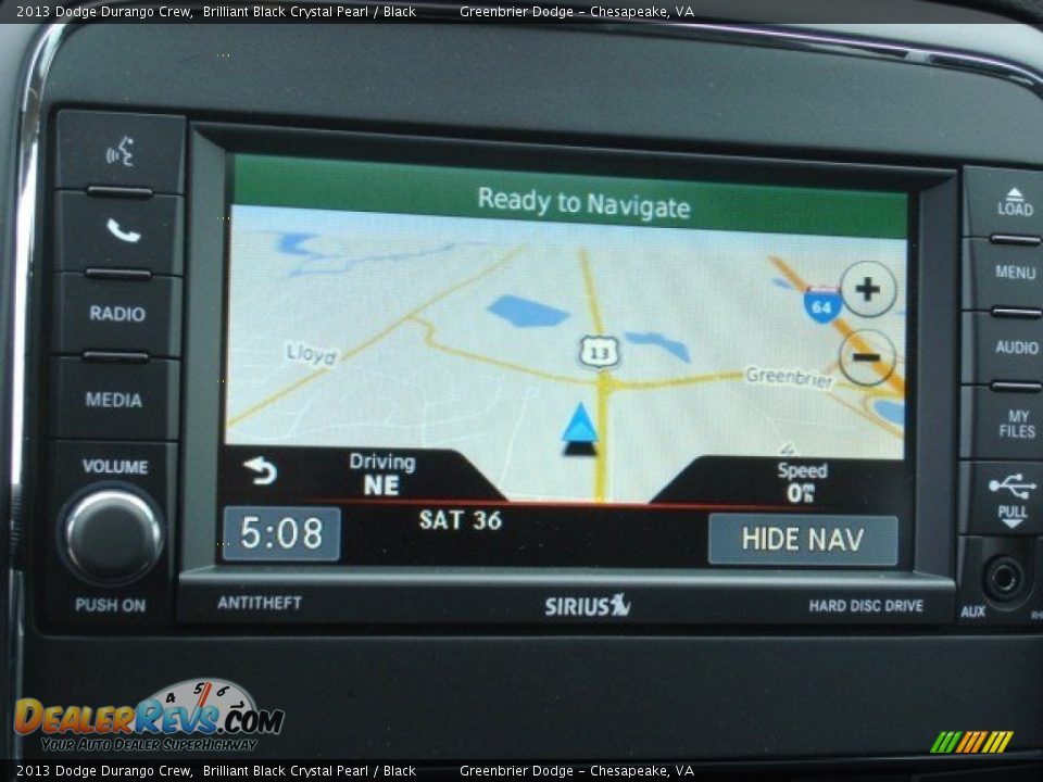 2013 Dodge Durango Crew Brilliant Black Crystal Pearl / Black Photo #15