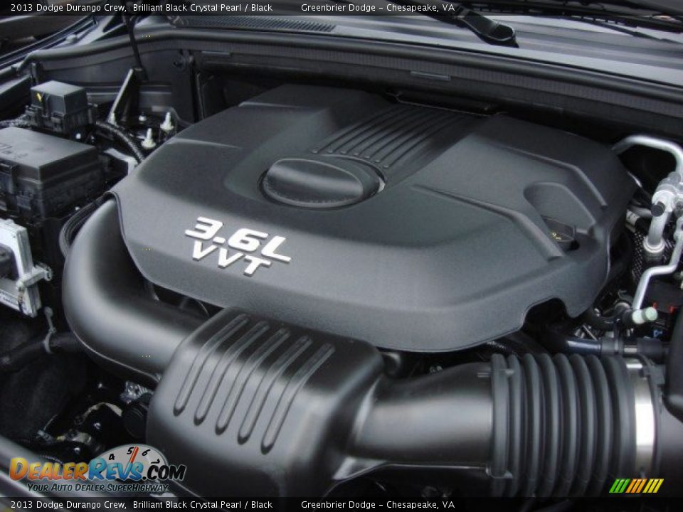 2013 Dodge Durango Crew Brilliant Black Crystal Pearl / Black Photo #21