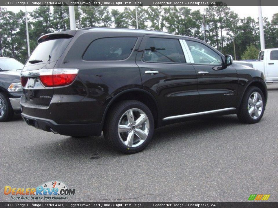 2013 Dodge Durango Citadel AWD Rugged Brown Pearl / Black/Light Frost Beige Photo #3