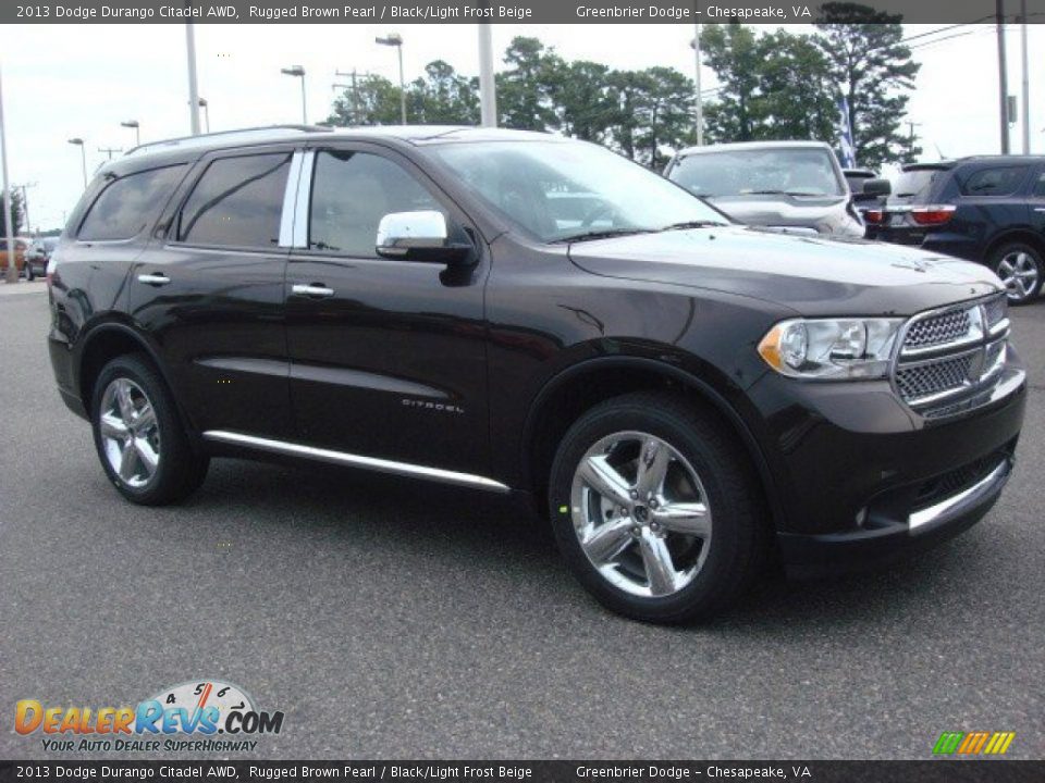 2013 Dodge Durango Citadel AWD Rugged Brown Pearl / Black/Light Frost Beige Photo #4