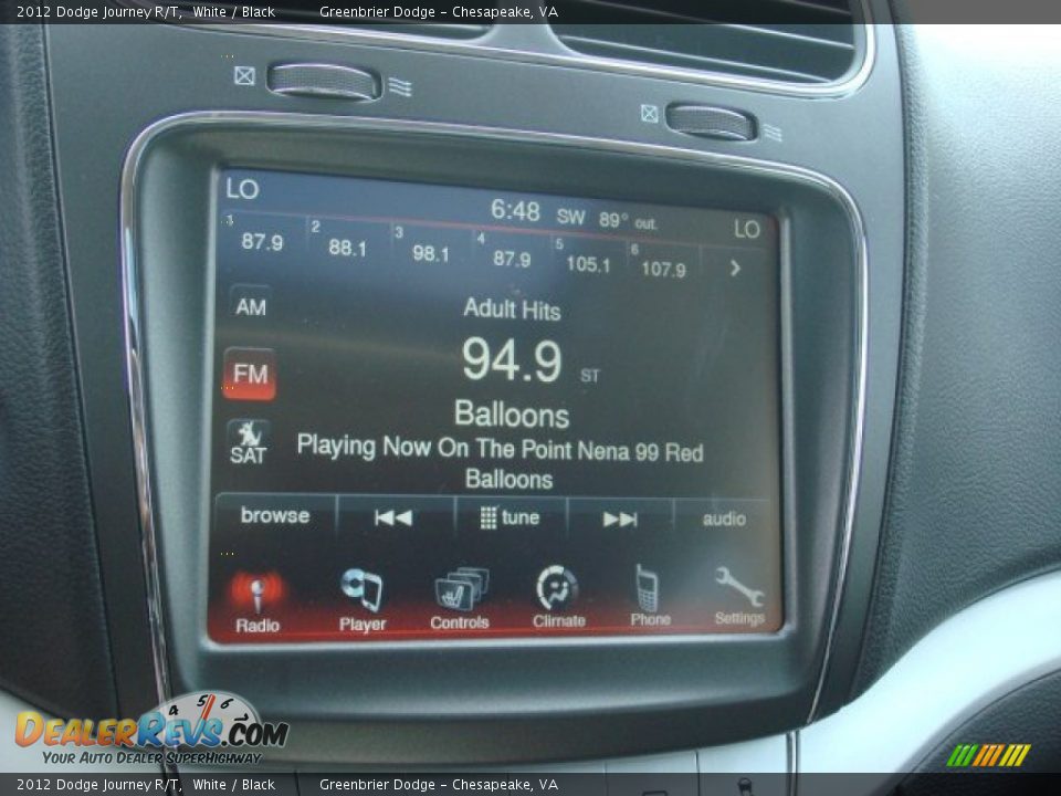 2012 Dodge Journey R/T White / Black Photo #12
