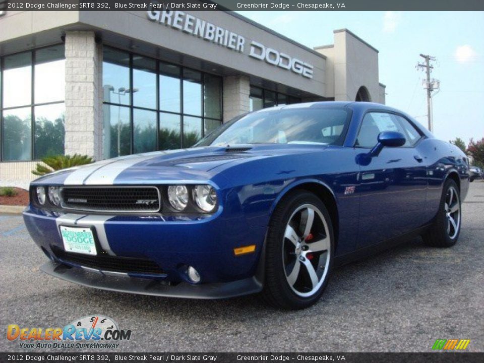 2012 Dodge Challenger SRT8 392 Blue Streak Pearl / Dark Slate Gray Photo #1