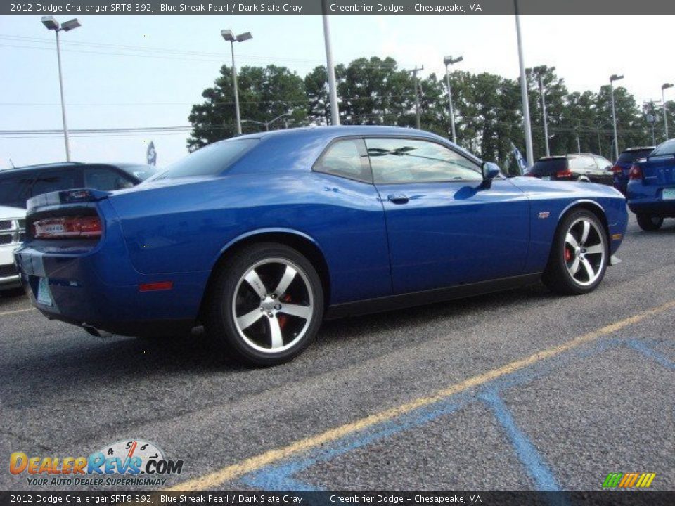 2012 Dodge Challenger SRT8 392 Blue Streak Pearl / Dark Slate Gray Photo #4
