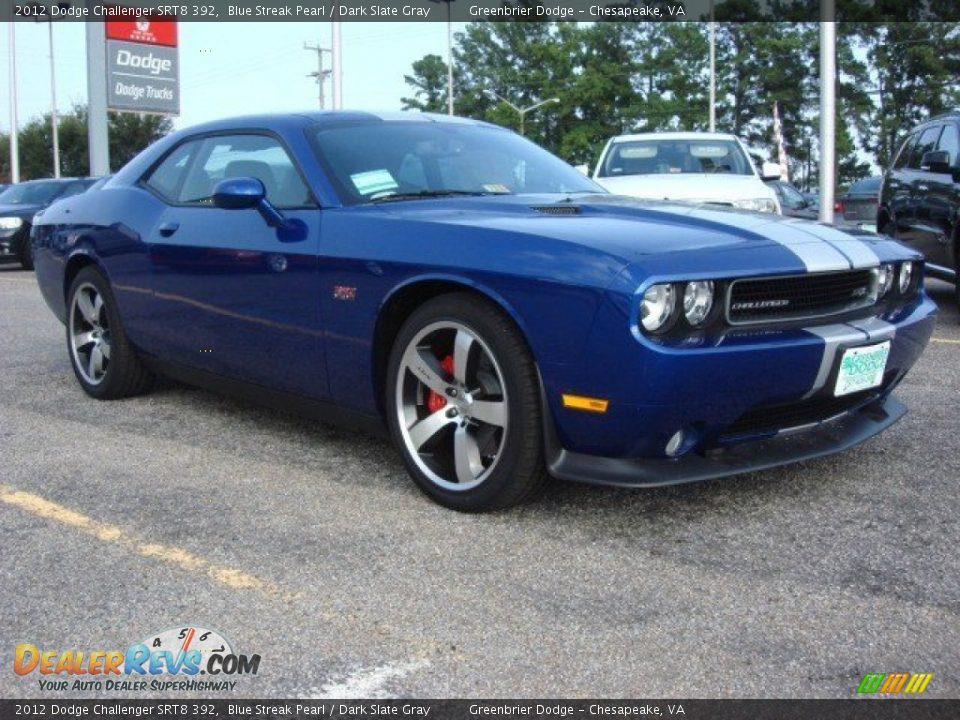 2012 Dodge Challenger SRT8 392 Blue Streak Pearl / Dark Slate Gray Photo #6