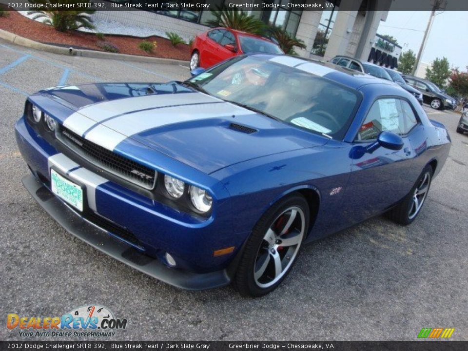 2012 Dodge Challenger SRT8 392 Blue Streak Pearl / Dark Slate Gray Photo #8