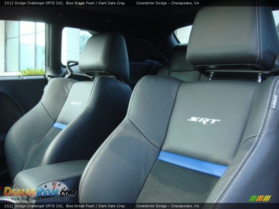 2012 Dodge Challenger SRT8 392 Blue Streak Pearl / Dark Slate Gray Photo #10