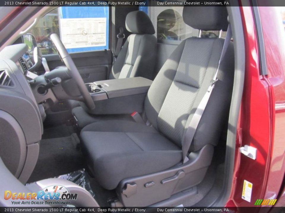 Ebony Interior - 2013 Chevrolet Silverado 1500 LT Regular Cab 4x4 Photo #13