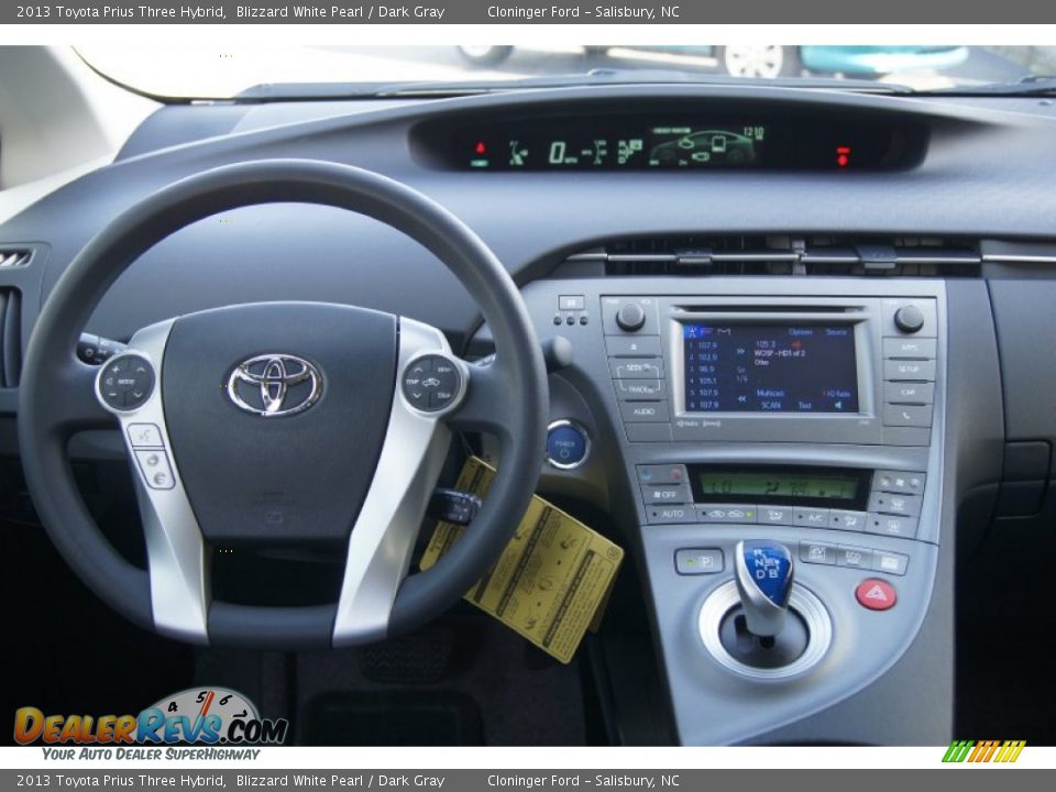 2013 Toyota Prius Three Hybrid Blizzard White Pearl / Dark Gray Photo #22