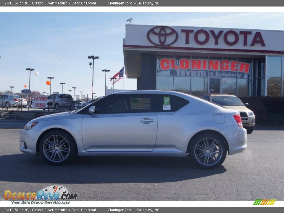 2013 Scion tC Classic Silver Metallic / Dark Charcoal Photo #2