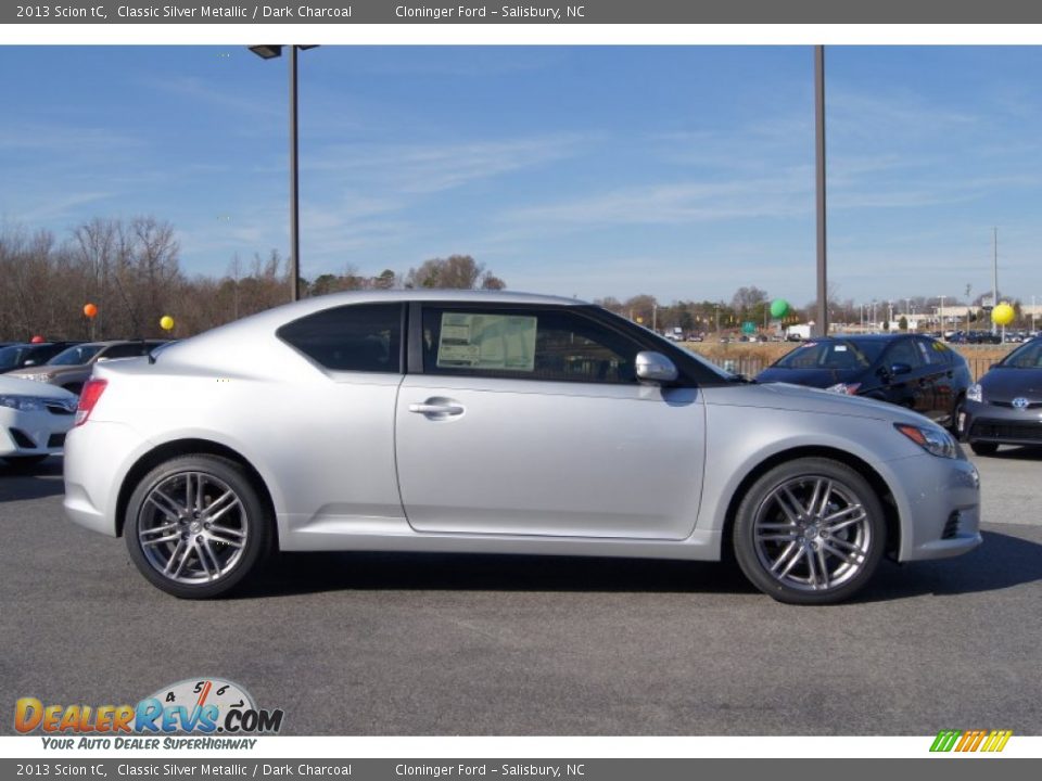 2013 Scion tC Classic Silver Metallic / Dark Charcoal Photo #6