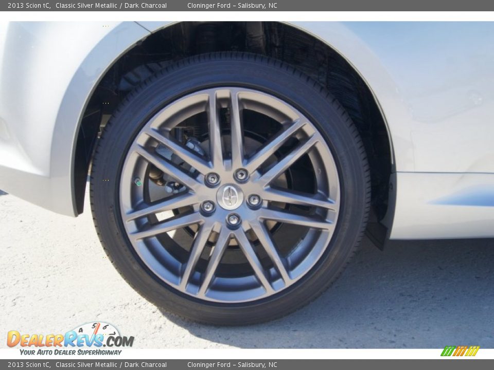 2013 Scion tC Classic Silver Metallic / Dark Charcoal Photo #19