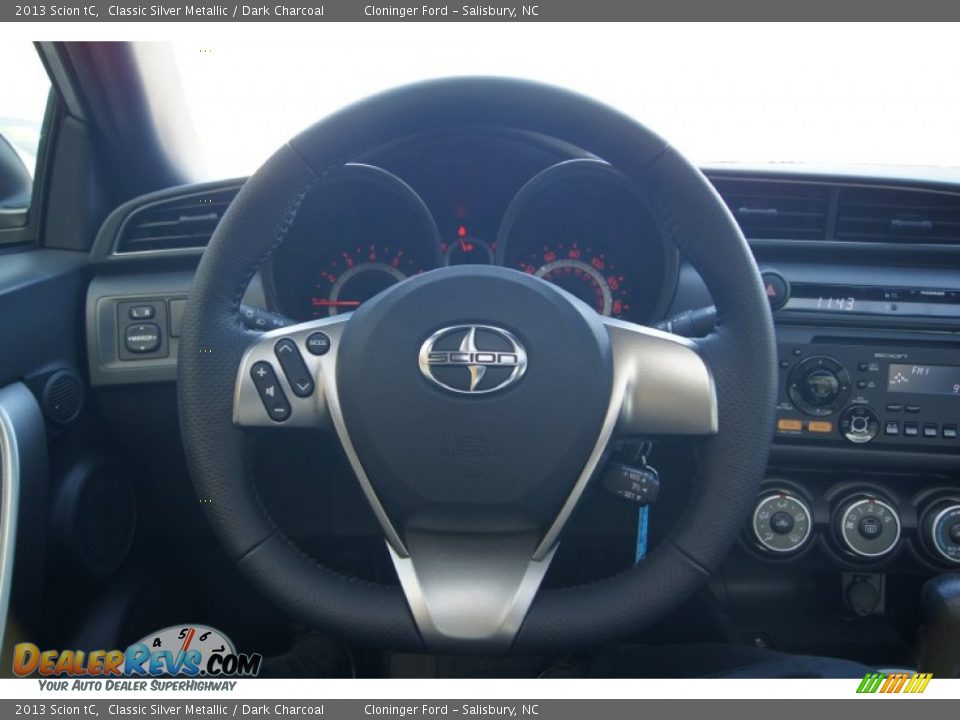 2013 Scion tC Classic Silver Metallic / Dark Charcoal Photo #21