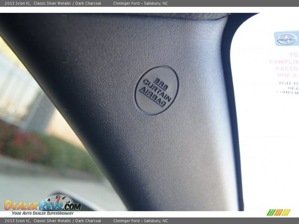 2013 Scion tC Classic Silver Metallic / Dark Charcoal Photo #29