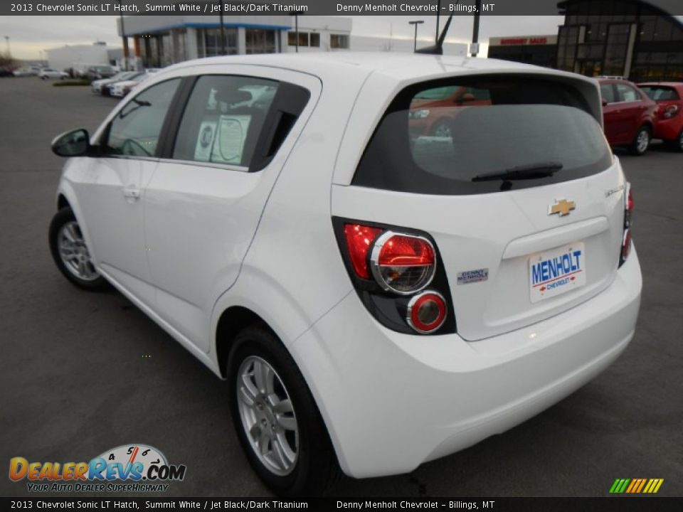 2013 Chevrolet Sonic LT Hatch Summit White / Jet Black/Dark Titanium Photo #8