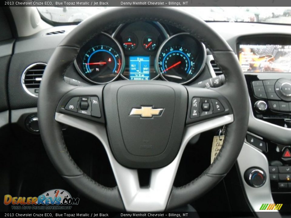 2013 Chevrolet Cruze ECO Blue Topaz Metallic / Jet Black Photo #17