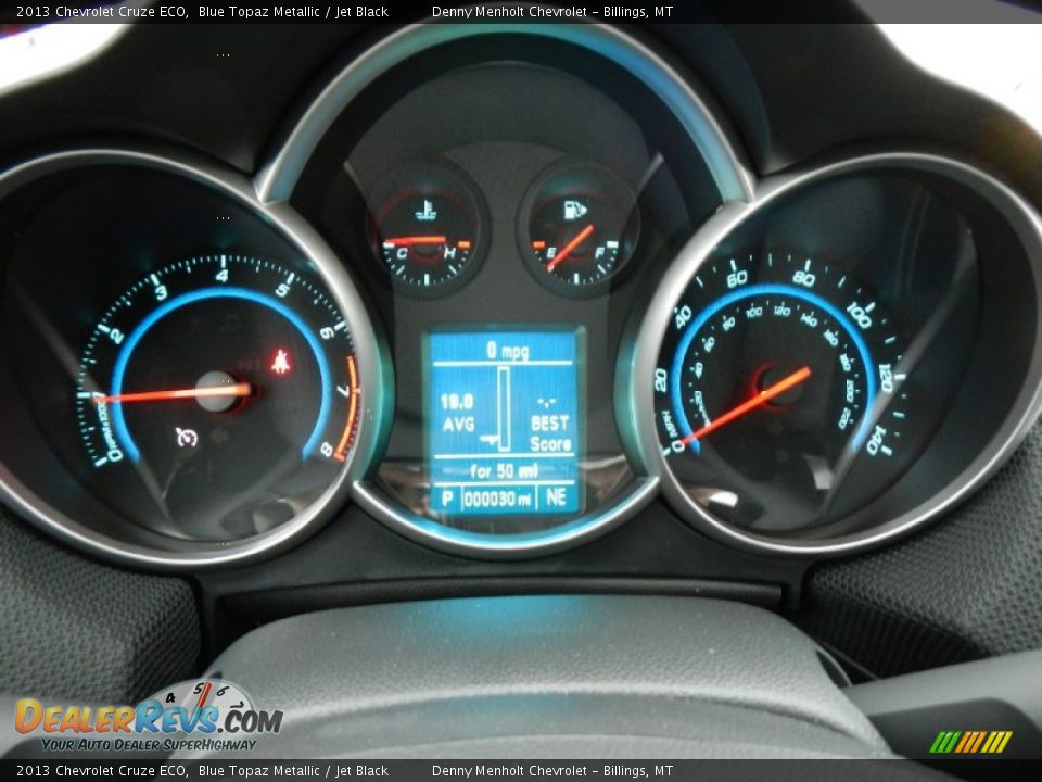 2013 Chevrolet Cruze ECO Blue Topaz Metallic / Jet Black Photo #18