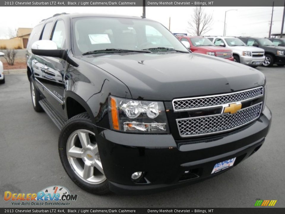 2013 Chevrolet Suburban LTZ 4x4 Black / Light Cashmere/Dark Cashmere Photo #2