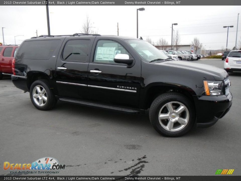2013 Chevrolet Suburban LTZ 4x4 Black / Light Cashmere/Dark Cashmere Photo #3