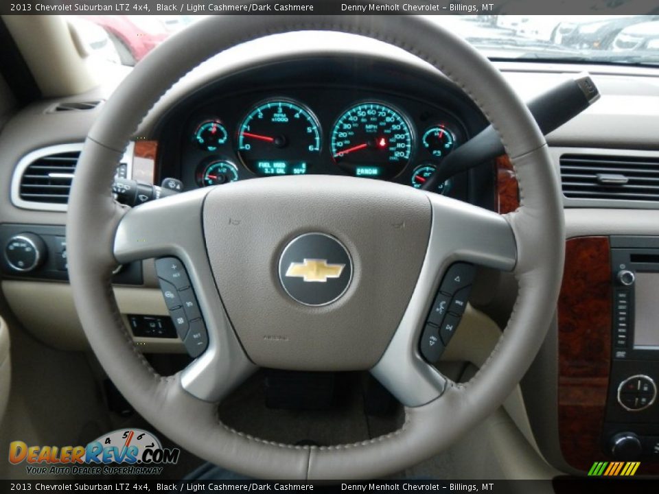 2013 Chevrolet Suburban LTZ 4x4 Black / Light Cashmere/Dark Cashmere Photo #25