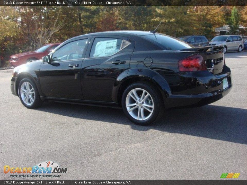 2013 Dodge Avenger SXT Black / Black Photo #3