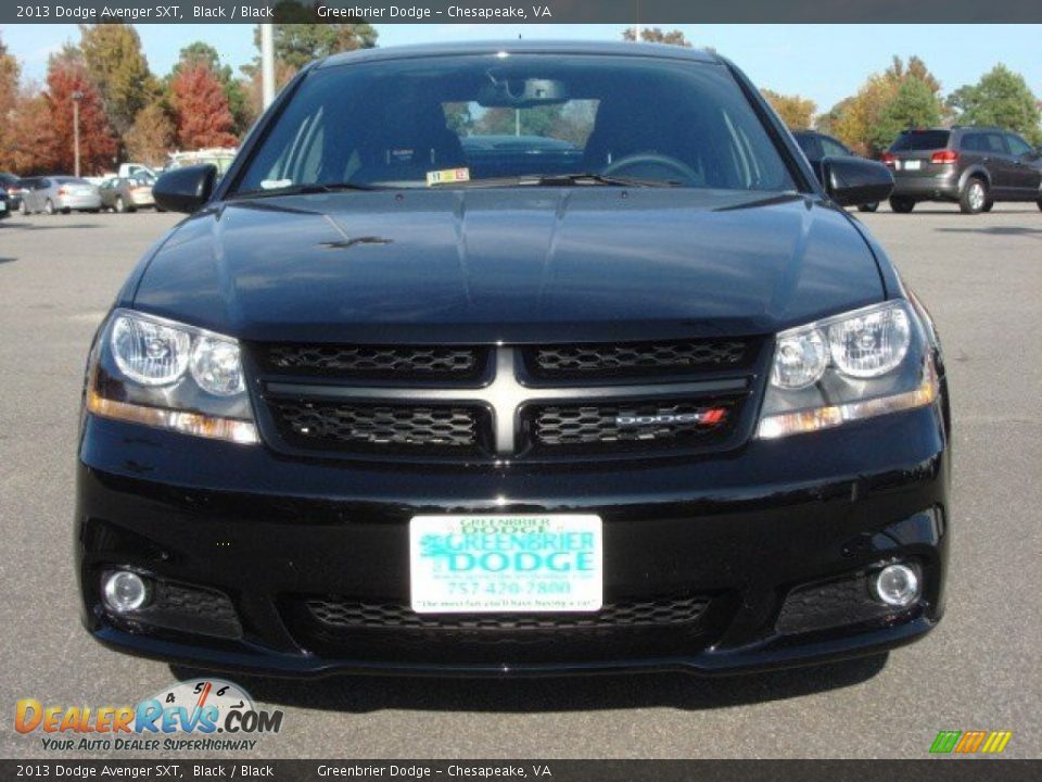 2013 Dodge Avenger SXT Black / Black Photo #7