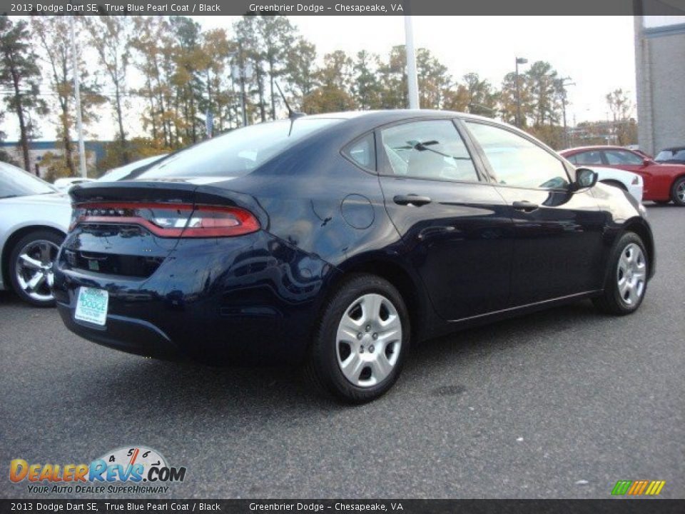 2013 Dodge Dart SE True Blue Pearl Coat / Black Photo #4