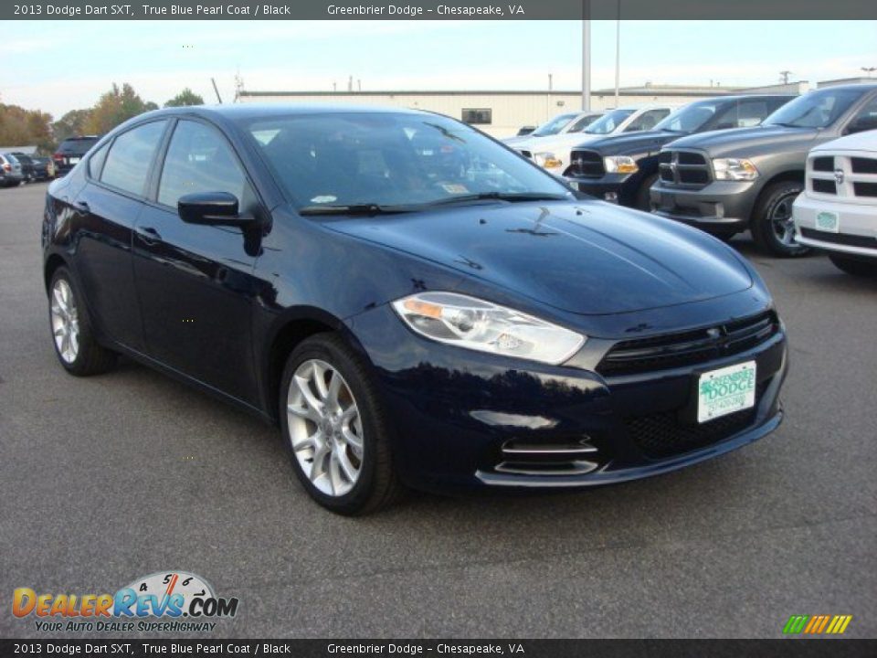 2013 Dodge Dart SXT True Blue Pearl Coat / Black Photo #7