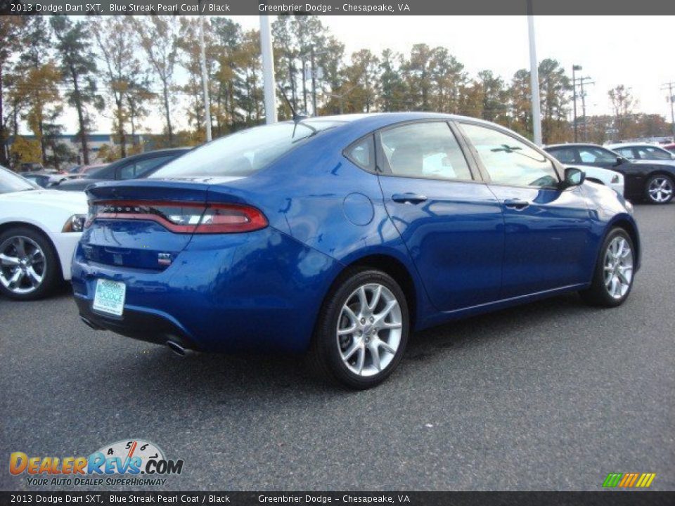 2013 Dodge Dart SXT Blue Streak Pearl Coat / Black Photo #4